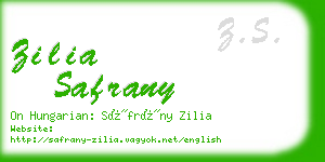 zilia safrany business card